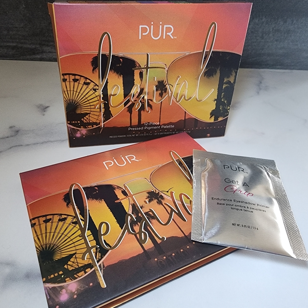 PUR Palette Pressed Pigment Eyeshadow FESTIVAL 12 Pan NEW W/ FREE PUR PRIMER